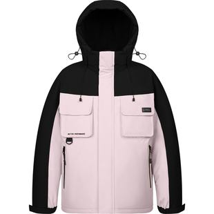 骆驼工装羽绒服男款连帽冬季保暖2025新款加厚情侣防寒外套女潮