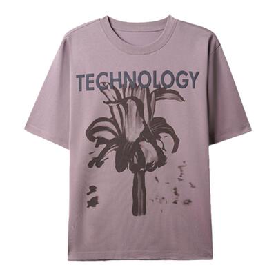 重磅圆领短袖T恤男休闲情侣装