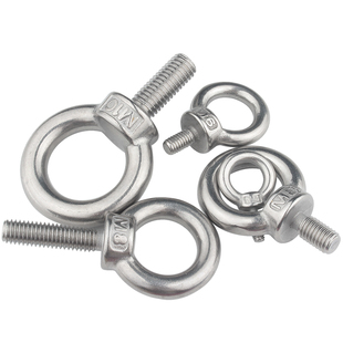 固万基304不锈钢环形带圈起重吊环螺丝螺母加长 圆环螺钉吊环螺栓