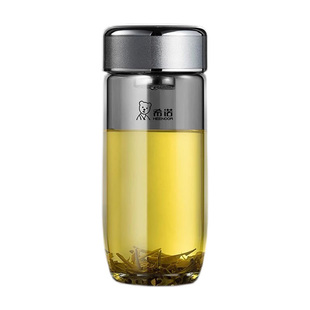 希诺单层玻璃杯大容量官方正品水杯男士新款泡茶大肚鹅蛋杯子礼物