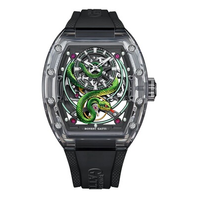 布加迪蛇年全自动机械镂空男士表