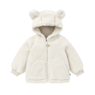 【泰迪熊联名】迷你巴拉巴拉男女童摇粒绒外套宝宝夹克冬装新款小