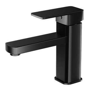 全铜黑色洗脸家用洗手盆水龙头面盆单冷水冷热台盆卫生间洗脸盆