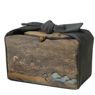 棉麻加厚茶具收纳包古画风茶布包紫砂一壶26杯大容量主人杯便携袋