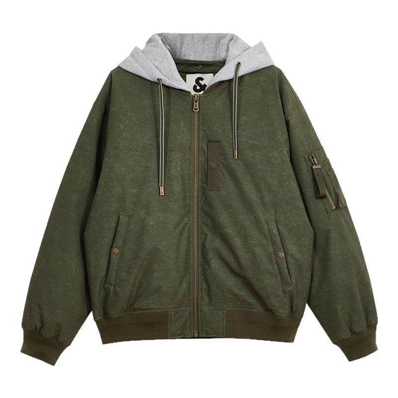 杰克琼斯连帽多口袋羽绒服