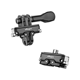 aMagisn阿迈磁吸小快拆Mini快装板适用Insta360/DJI/GoPro骑行滑雪快拆转换套件