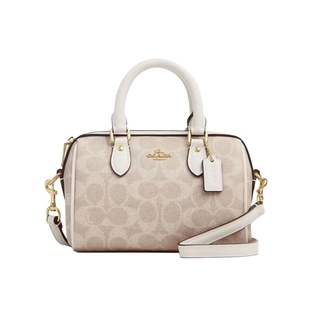 COACH/蔻驰官方 奥莱女Rowan老花波士顿桶包单肩斜挎手提包CW329
