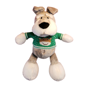 雪纳瑞公仔ins警犬狗狗哈士奇娃娃儿童生日礼物毛绒玩具女生可爱