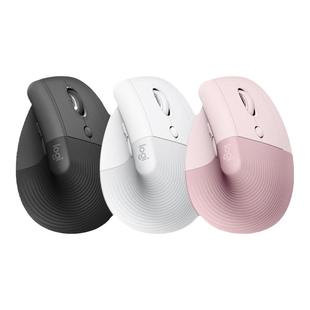 罗技lift人体工程学鼠标 无线垂直 双模蓝牙静音 白色女生