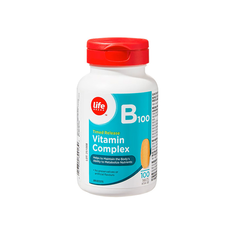维生素B100缓释片100粒成人男女
