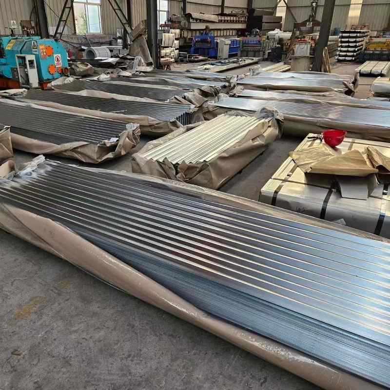 【镀锌波浪瓦】800石棉亮屋顶板可铁皮面屋面瓦花有花型无做