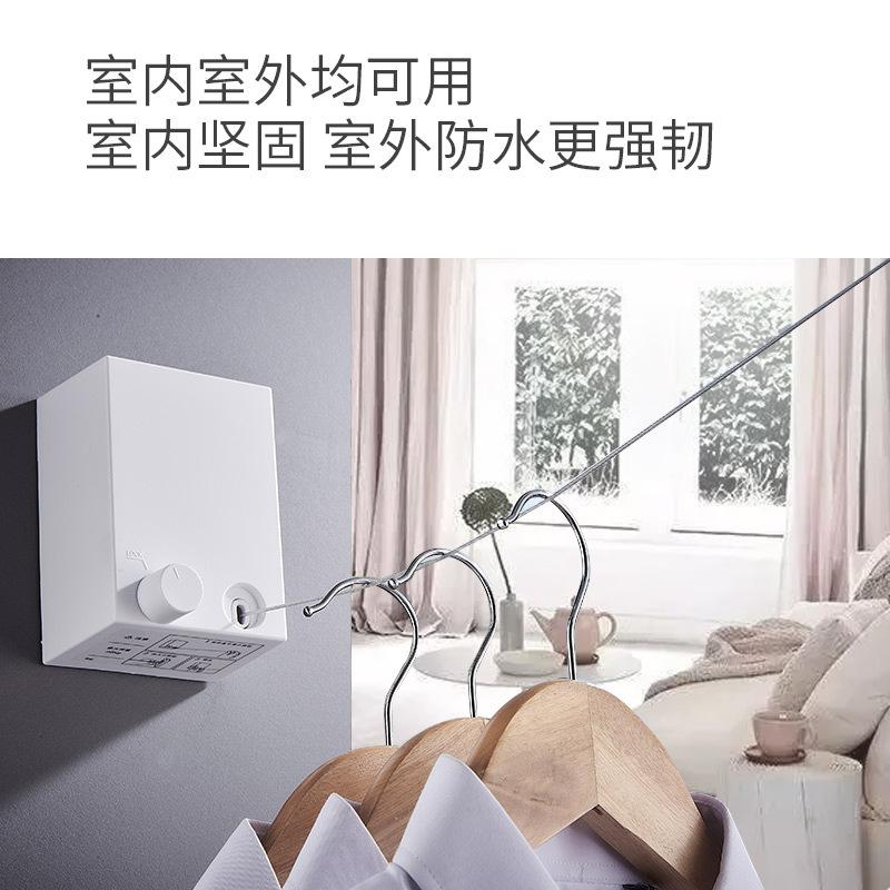 隐形晾衣绳免打孔阳台防风晾衣服不锈钢既神器晒衣绳一紧拉伸缩
