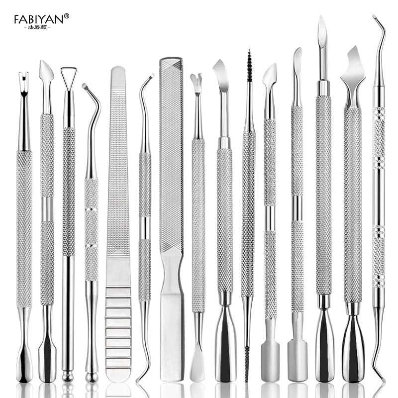 不锈钢死皮剪套装双头美甲死锉推卸工具剔刨套装指甲钢器皮甲甲钳