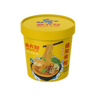 麻六记绵阳米粉四川麻辣牛肉味菌汤味桶装速食冲泡方便米线粉丝