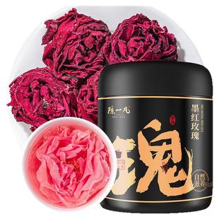 陈一凡 墨红玫瑰 云南大朵重瓣玫瑰花冠王泡水喝花茶养生茶罐装