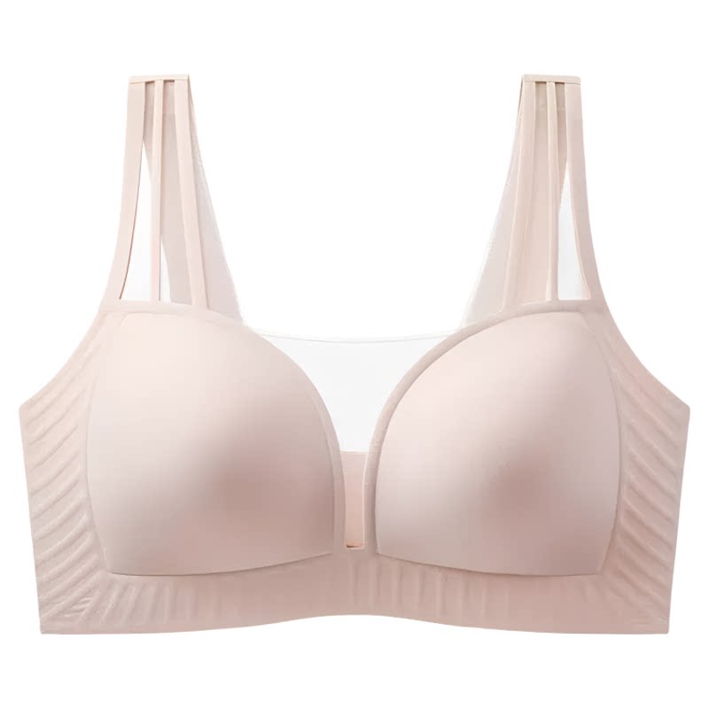 婷美内衣法式网纱上托收副乳文胸