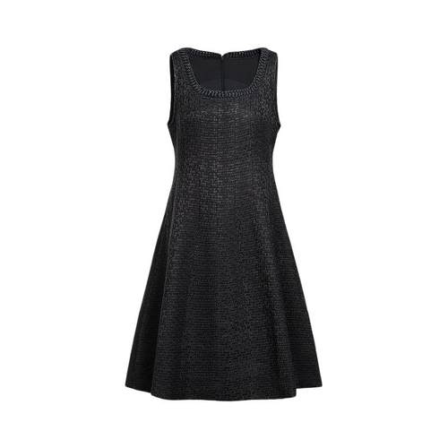 小香风无袖连衣裙 ochirly欧时力2024新款春装方领气质显瘦A字裙