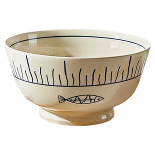 日式斗笠面碗家用2025新款高颜值拉面碗大碗汤面碗泡面碗吃面条碗