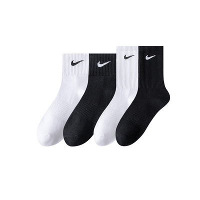 袜子男中筒袜夏季薄款棉袜长筒吸汗防臭青少年跑步运动袜学生短袜