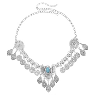 新疆复古民族风流苏钱币额头链头饰哈萨克族夸张项链异域额饰配饰