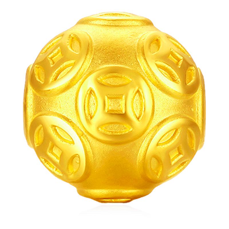 天美珠宝足金999金钱珠路路通