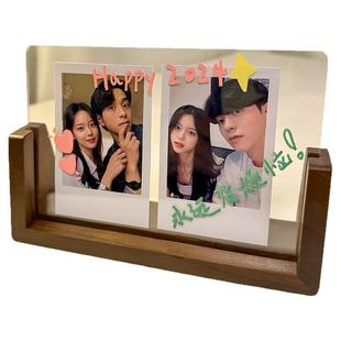 情侣节结婚纪念日相框亚克力透明空框拍立得照片diy相册摆台礼物