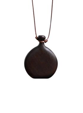 西町村屋设计感木质小众酒壶项链