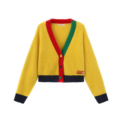 wigglewiggle彩色纽扣毛针织衫