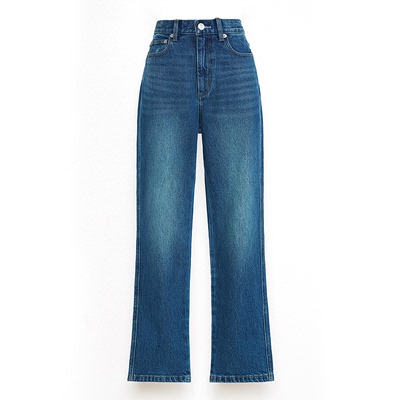 经典重塑高腰微微喇直筒裤