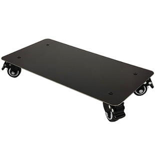 花叶®薄边隐藏主机箱移动托架超低矮不锈钢电脑带万向轮金属底座