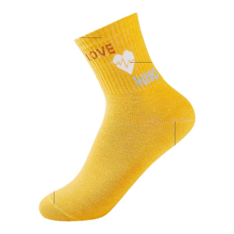 浪莎纯棉四季厚款中筒休闲女袜