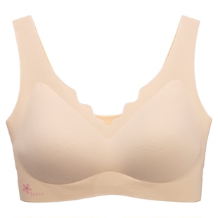 纪恋日桃花云感宽肩带内衣无痕美背女士文胸