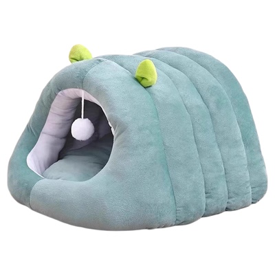 猫窝四季通用冬季狗窝加厚保暖半封闭式猫咪睡袋深度睡眠安全感窝