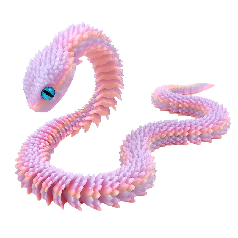 3D打印水晶彩夜光龙鳞关节蛇
