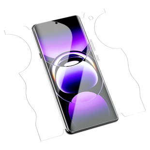 适用oppofindx7钢化水凝膜抗蓝光全屏覆盖find x7ultra手机膜高清全包保护OPPO曲面无白边findx7前后背膜一体