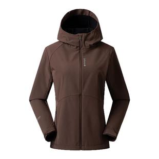 LAFUMA乐飞叶户外连帽防风防泼水cordura耐磨夹克女薄绒软壳外套