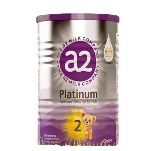 a2奶粉2段进口紫白金较大婴儿配方奶粉适用6-12月宝宝试用装400g