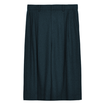 因由 高奢质感阔腿时髦羊毛秋冬复古宽松直筒八分毛呢休闲裤女