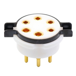 EIZZ特富龙WE310A电子管座铍铜特氟龙6脚管座58,10米12C,7米12C用