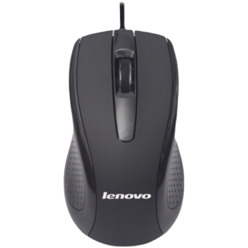 联想lenovo有线鼠标静音USB笔记本台式通用家用办公+Type-c转换器