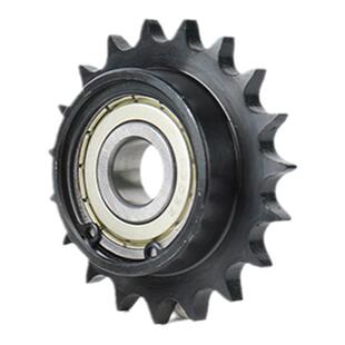 45钢06B惰轮链轮单边台带轴承替代STLA04C 08B10A12A链条涨紧轮