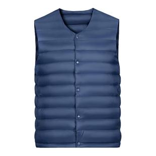 雪中飞2025冬新款男女可变圆领羽绒背心马甲百搭叠穿舒适保暖