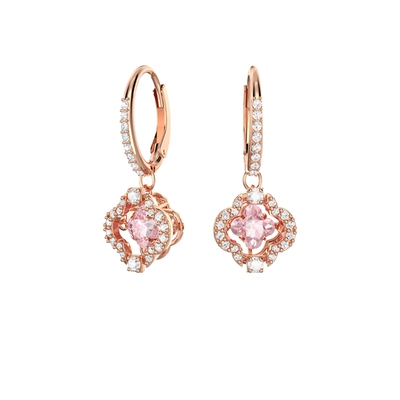 施华洛世奇Una系列女士幸运草形状耳环时尚轻奢高级感配饰送礼物