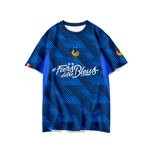 2026世界杯法国队姆巴佩足球衣服速干短袖t恤衫男女冰丝球迷半袖