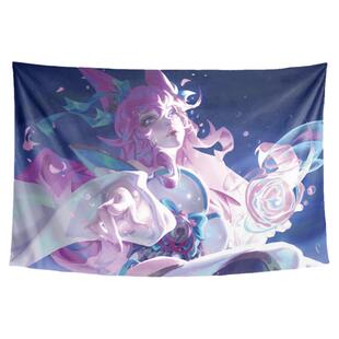 KDA阿狸狐狸九尾妖狐二次元美少女小姐姐周边装饰背景布海报挂布