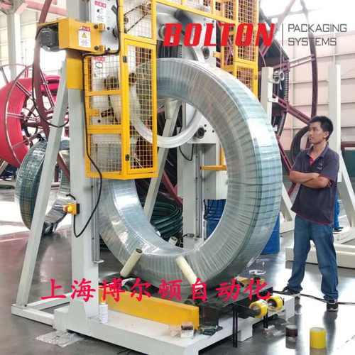 浙江波纹管缠绕膜机 立式波纹管缠绕包装机水管缠绕膜打包机包邮