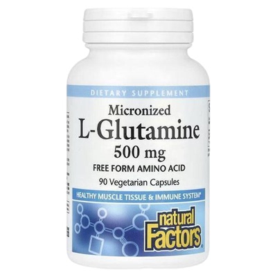Natural Factors微粒化L-谷氨酰胺肠胃消化免疫守护运动胶囊机体