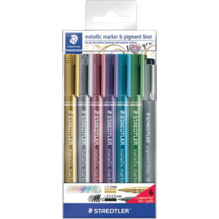 德国STAEDTLER施德楼8323金属彩色记号笔马克笔油漆笔贺卡请帖