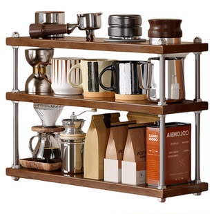 实木中古杯架茶杯杯子收纳置物架餐桌台面水杯放置架餐边柜收纳架