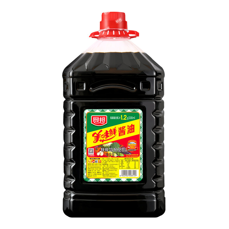厨邦美味鲜酱油5L*2桶商用厨房餐饮提鲜调味特级酿造酱油炒菜凉拌